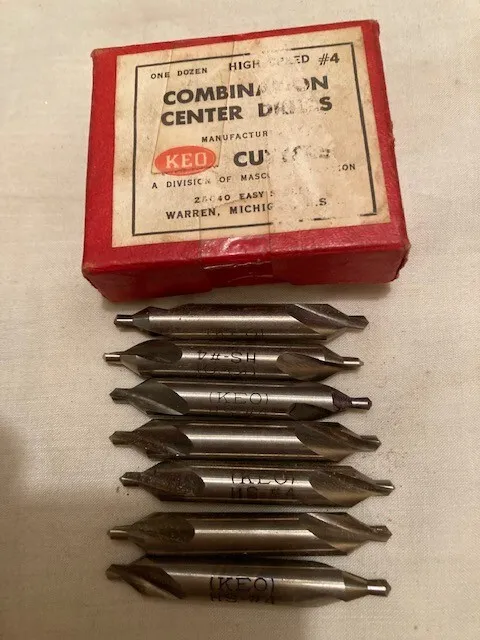 New - Keo Hs #4 Center Drill (Combined Drill & Countersink) Lot Of 7 - Free Ship
