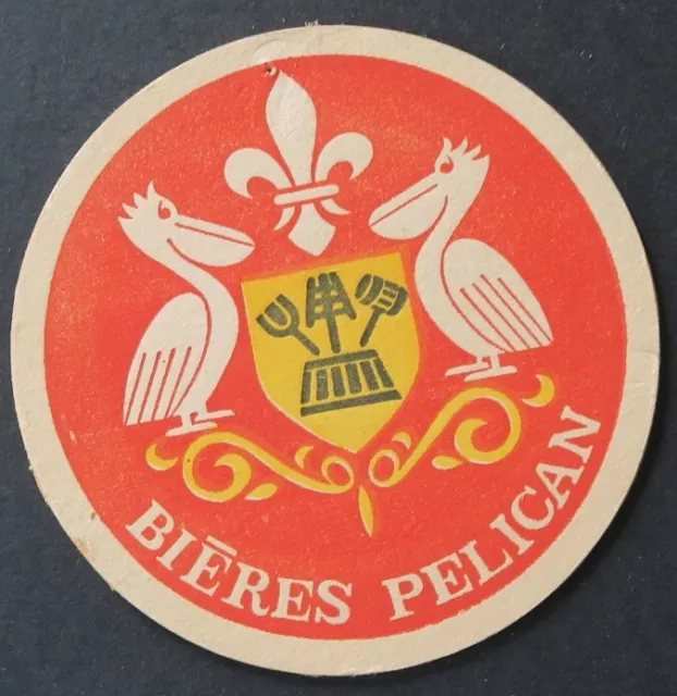 Ancien sous-bock bière BIERE PELICAN Pelikan bier beermat 23