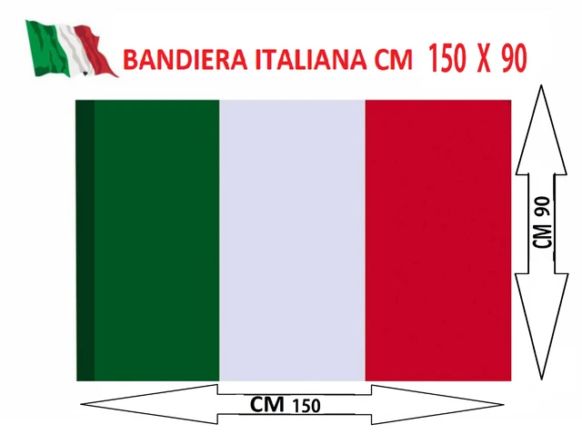 Bandiera Italiana 100x140 Cm Con Asola - Perseo Trade Srl, Made In Italy In Poliestere