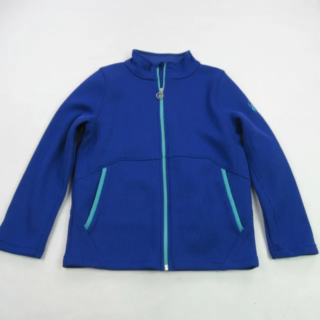 Spyder Jacket Boys Large 14/16 Blue Long Sleeve Full Zip Pockets Outdoors Casual