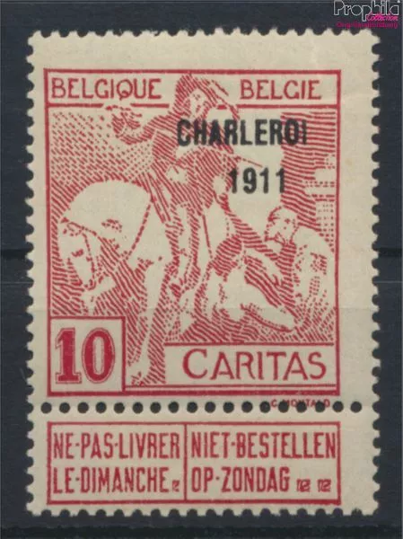 Belgique 84III avec charnière 1911 la tuberculose (9933285