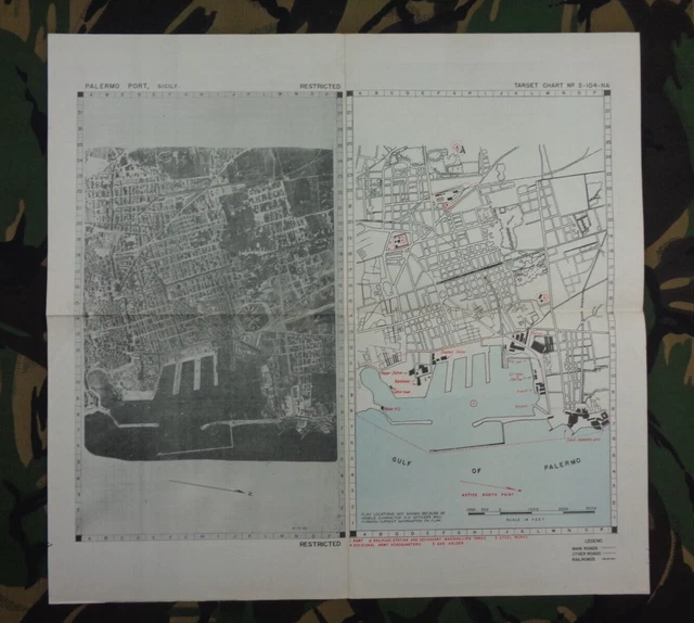 Ww2 Target WW2 INTELLIGENCE BOMBING TARGET MAP of