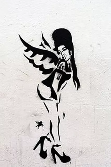 Banksy Amy Winehouse " Ange " Ordinateur Souris Tapis 235mm x 195mm (Se )
