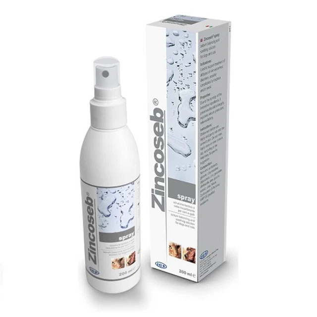 FATRO ZINCOSEB SPRAY Tratamiento Dermatitis e Infecciones de Piel de Perros y