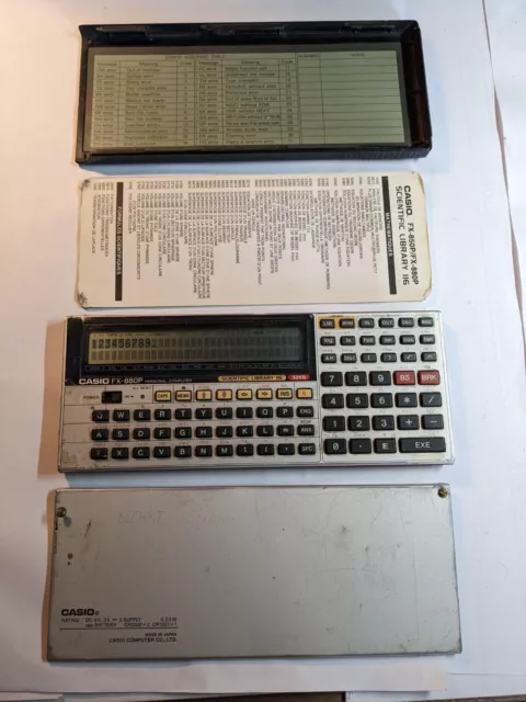 casio fx 880p calculatrice pocket programmable computer