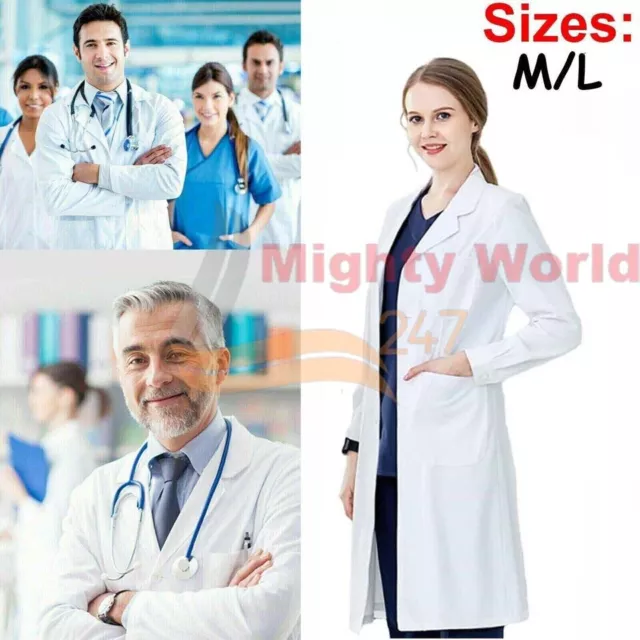 White Lab Coat Laboratory Medical Uniform Warehouse Doctor Overall Food Industry