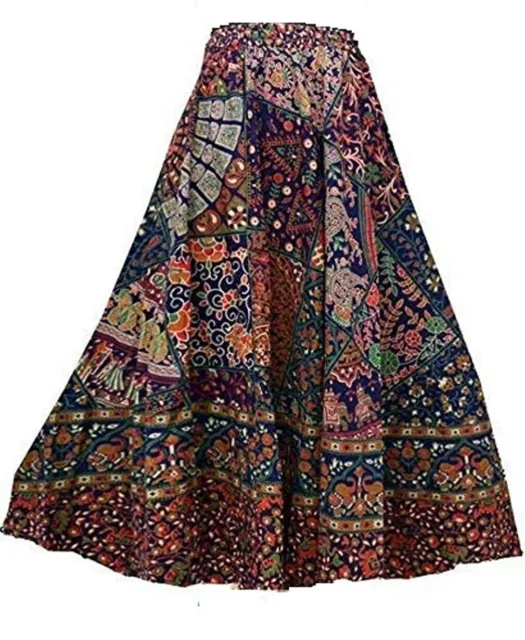 Damen Jaipuri Tribal People Bedruckte Baumwolle Lange Röcke Freie Größe...