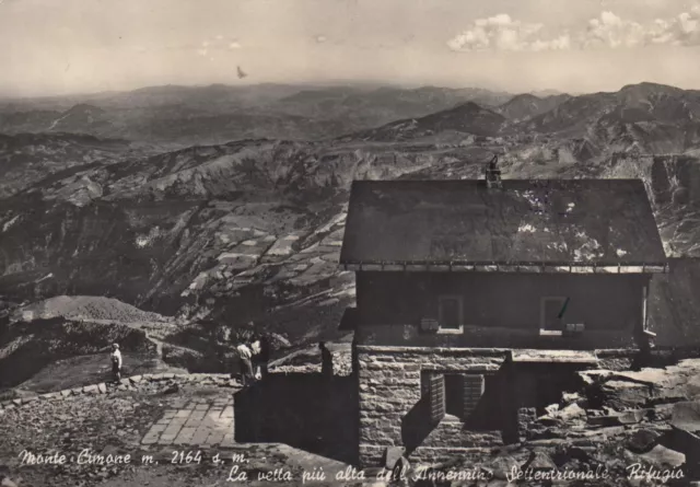 Cartolina *8 Monte Cimone La Vetta Piu Alta Dell'appennino Rifugio Viagg. 1955