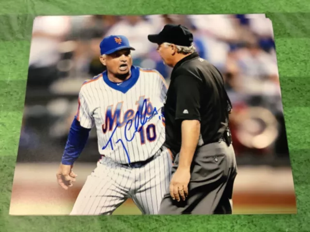 Terry Collins signed 8X10 Tom Hallion umpire argument