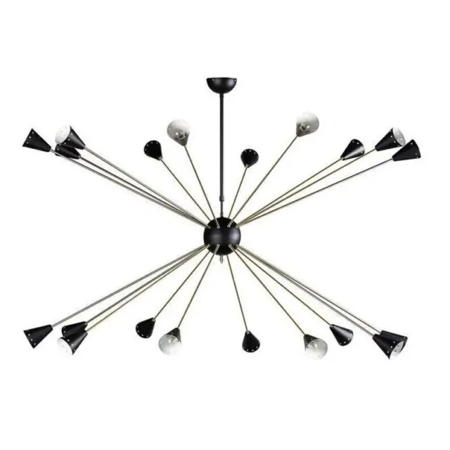This iconic and stunning 16 arm lights mid century style sputnik chandelier