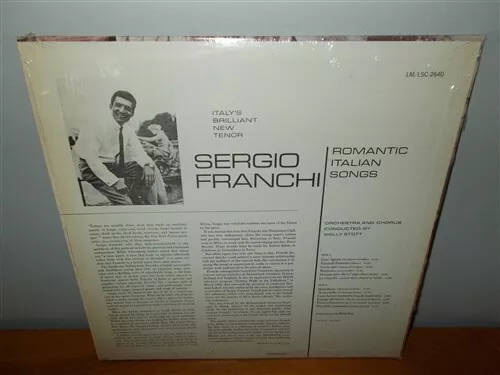 Sergio Franchi . Romantic Italian Songs . RCA Living Stereo Record LP 3