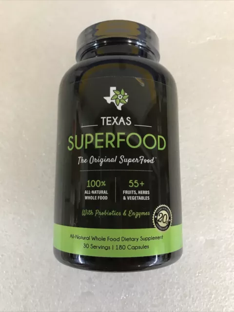 Texas Superfood The Original Enzymes & Probiotics 180 Capsules 10/23 New Sealed Texas Superfood The Original Enzymes & Probiotics 180 Capsules 10/23 New Sealed