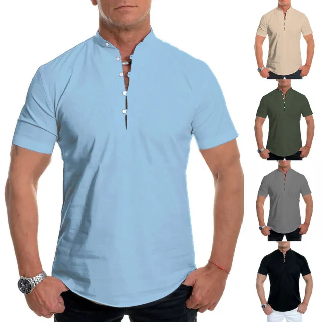 Hemden Button-Down-T-Shirt Kurzärmelige Bluse Einfarbig Locker Lässig W