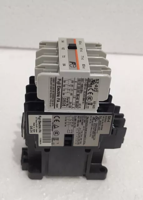 Fuji Electric Sh04Aa Relay With Sz-A22 Auxiliary Contact Block Sh-4