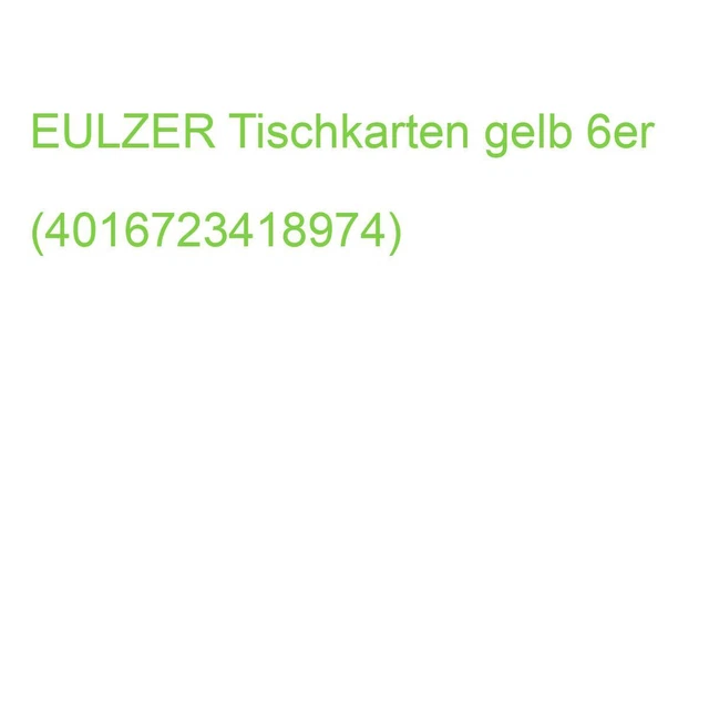 EULZER Tischkarten gelb 6er (4016723418974) (41-4897)