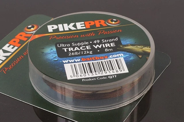 10 X 30lb 7-Strand Wire Traces For Pike & Zander – 30cm With Swivel & Snap, Manta - View #4