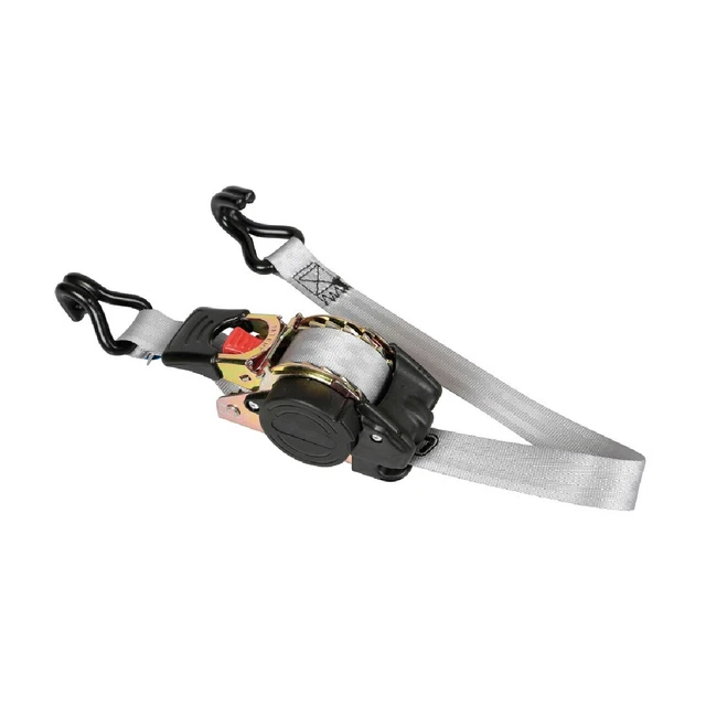 Lampa Nastro tensore con cricchetto autoretrattile, doppio gancio - 2,5x300 cm