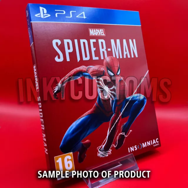 Marvels Spider-Man PS4 Custom Case Protector Steelbook Slip Cover Sleeve NO GAME 3