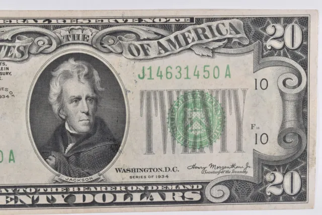 CRISP - 1934 $20 Federal Reserve Note FRN Crisp Vintage *683