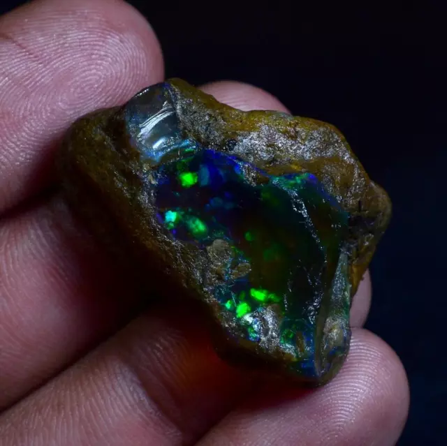 Big Ethiopian Opal Rough, 100 % Natural Green Fire Opal Raw 55.60 Cts OOP-163