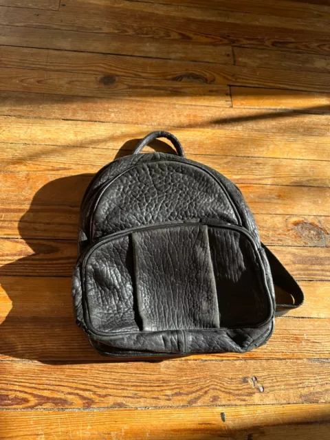 Alexander Wang Backpack / Bag Dumbo Black Leather With Rose Gold Hardware