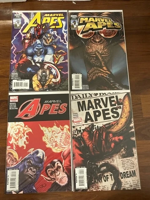 Marvel Apes 2008 Complete Run Series Set Issues 1-4 Marvel Comics