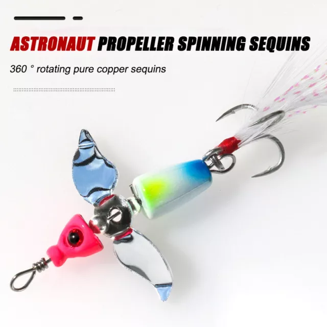 FISHING PROPELLER LURE Noisy Spinner Bait 360 Degree Rotation Pure Copper  $6.13 - PicClick AU