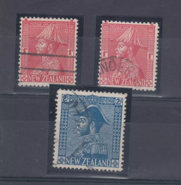 New Zealand KGV 1926 1d (2) 2/- Admiral Collection SG468/469 Fine Used BP5758