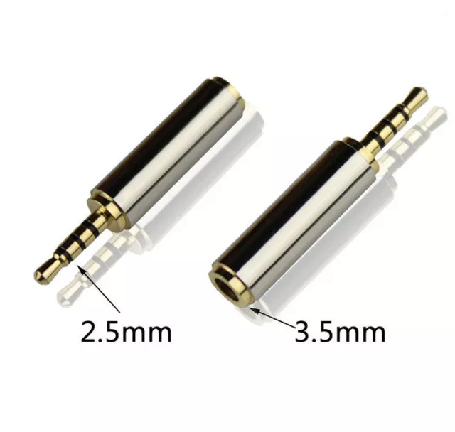 3.5mm Female to 2.5mm Male Stereo Audio Headphone Jack Plug Adapter Converter