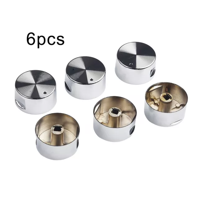 6PCS Aluminum Alloy Round Knob Gas Cooktop Handle Kitchen Accessories Replace