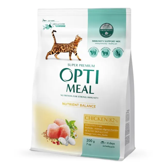 Alimento seco para gatos adultos Optimil 6*400 g=2,4 kg (5,3 id)