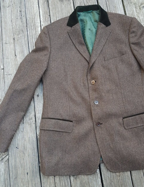 HABSBURG HERREN TRACHTEN KASCHMIR SAKKO GRÖßE 54/XL BRAUN NEU 3