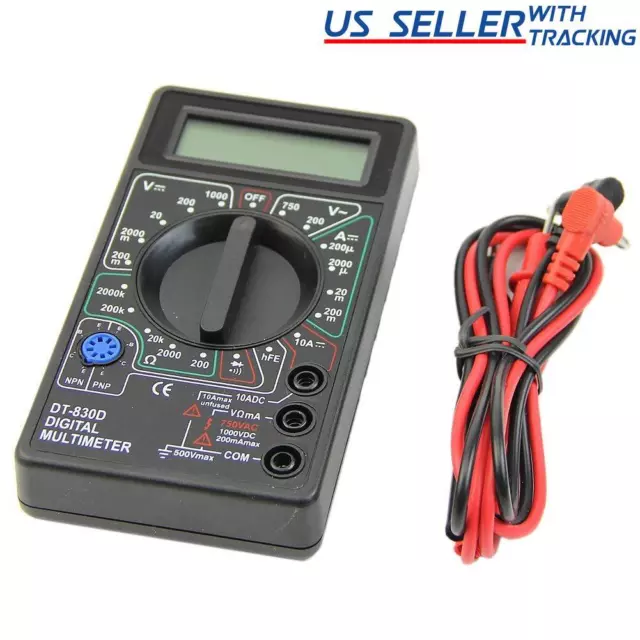 7 Fn Digital Multimeter AC DC Voltage Volt 10 Amp Current Resistance Ohm Meter