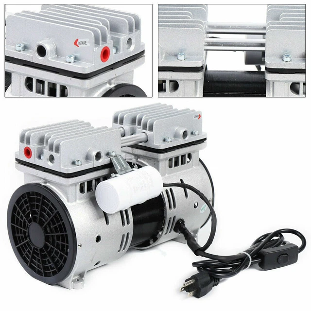 Oilless Diaphragm Vacuum Pump Industrial Oil Free Piston Vacuum Pump 550W