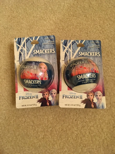 BRAND NEW (Lot of 2) Smackers Disney Frozen II Elsa Vanilla Bath Bomb 4.4 oz. ea