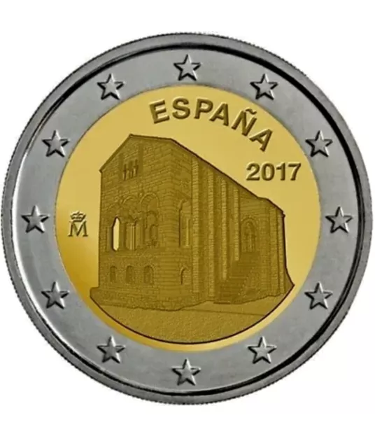 Moneda de 2€uros ESPAÑA UNESCO.Año 2017.Santa Maria del Naranco.SIN CIRCULAR