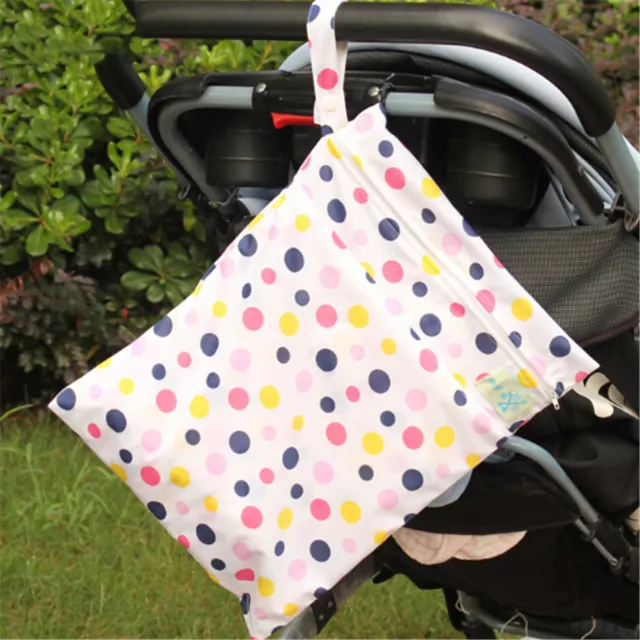 Baby Protable Nappy Washable Nappy Wet Dry Cloth Zipper Waterproof Diaper Bag AY 3