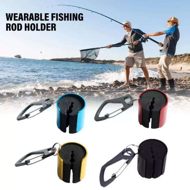 WEARABLE FISHING ROD Holder Fishing Rod Clip with Keychain Fly