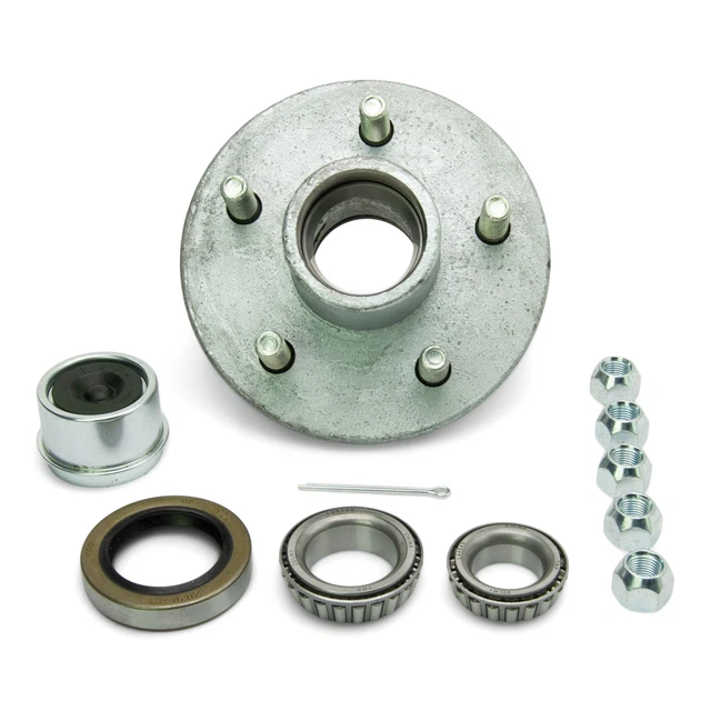 COMPLETE GALVANIZED BOAT Trailer Hub Kit 3500 lb with Bearings Lug Nuts