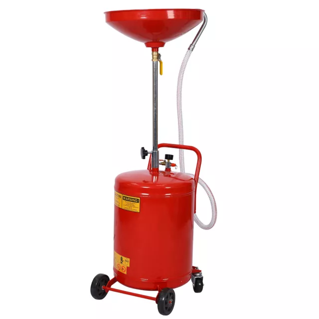 Waste Oil Drain Tank 18Gallon Portable Oil Drain Air Operated Drainer Adjustable