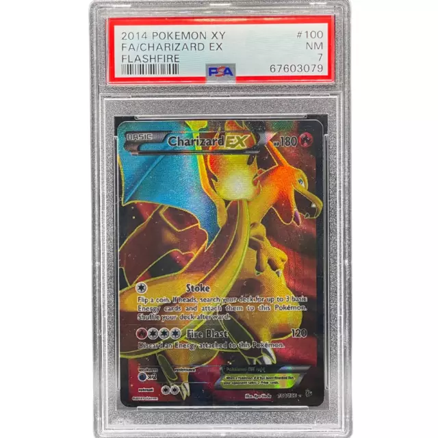 2014 Pokemon XY Flashfire Charizard EX Full Art #100 - Near Mint PSA 7