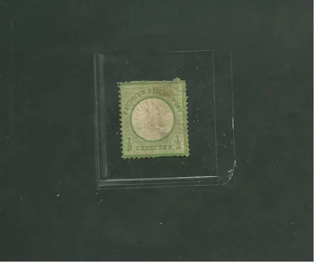 1872 Germany Scott #2 Mint Hinged 1/3 Groschen Stamp German Empire Small Shield