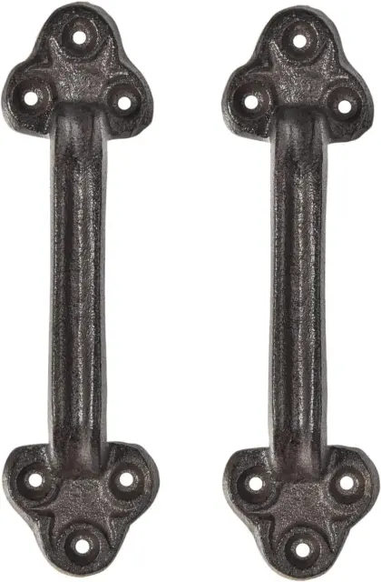2PC Solid & Sturdy Cast Iron Cabinet Handles, Heavy Duty 8.7" Long Strong Antiqu