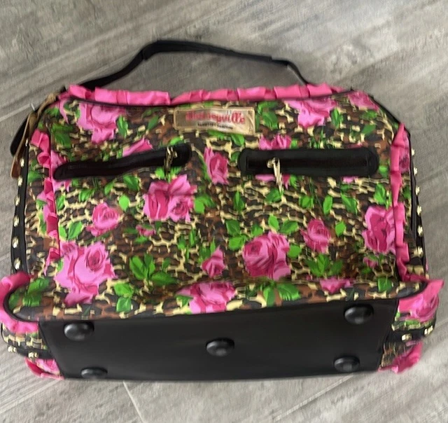 betsey johnson Betseyville Travel Bag. Leopard Print Pink Floral