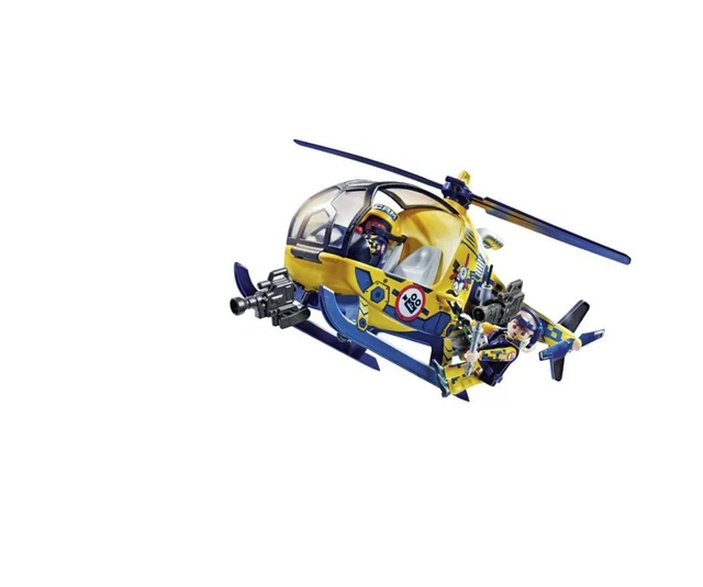 Helicoptere Jouet Pour Enfants - Helicoptere Playmobil Avec Glisse Automatique, Cadeau Idéal Pour Garçons Et Filles 3-7 Ans