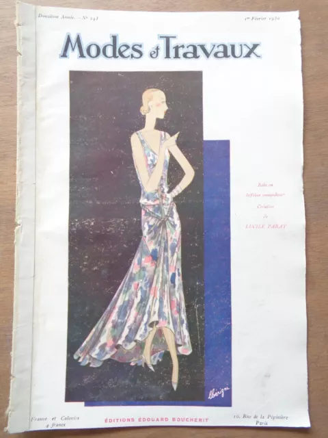 MODES ET TRAVAUX 1930 Revue mode Modèle vintage french fashion style magazine