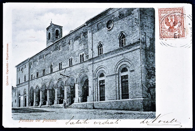 Marche -Ascoli Piceno- Ripatransone - Palazzo Del Podesta' -F.p. Viaggiata- 1904