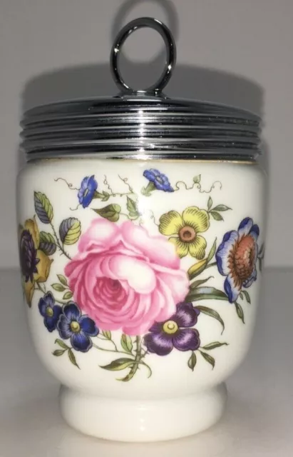 Royal Worcester Bournemouth Fine Porcelain Rose Egg Coddler Cup Vintage England