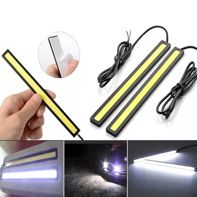 Car LED Lights COB Strip For DRL Fog Driving Lamp Waterproof 12V High Brightness