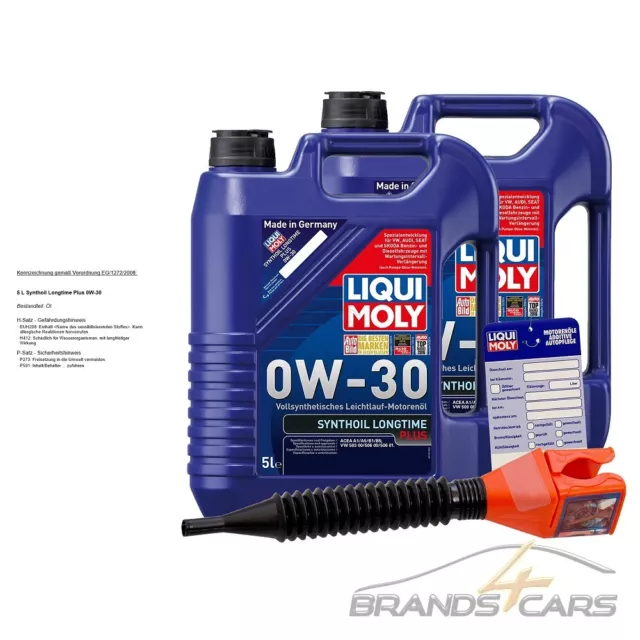 2x 5 L = 10 LITER LIQUI MOLY SYNTHOIL LONGTIME PLUS 0W-30 MOTOR-ÖL  32101118